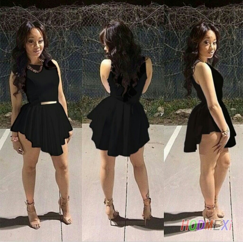 Sexy black mini dress